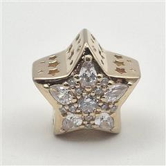 Pandora SHINE MET ALE Gold Plated Celestial Star Clear CZ Charm 768466C01